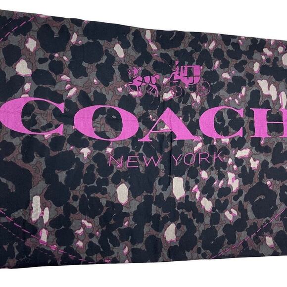 Coach Signature Horse And Carriage Camouflage Print Oversized Square Scarf Wrap - Picture 7 of 15